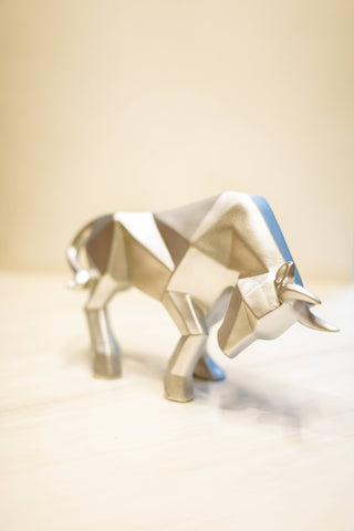 ABSTRACT RAGING BULL STATUE