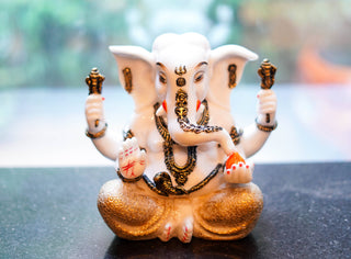 CARVED GANESHA STATUE