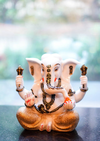 CARVED GANESHA STATUE