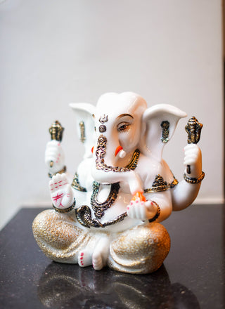 CARVED GANESHA STATUE