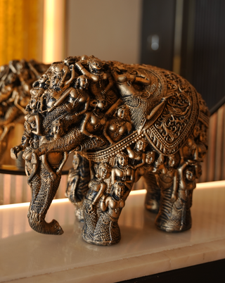 CARVED ELEPHANT STATUE